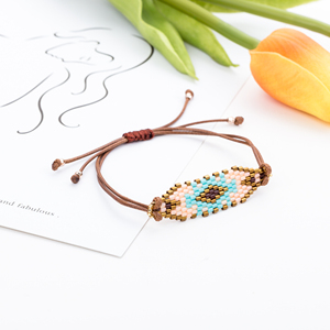 Classic and Minimalist Miyuki Rice Bead Factory Produces Hand Woven Colorful <strong>Drawstring</strong> <strong>Bracelets</strong> for Customization - Product Image 4