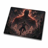 Tapis de bureau gaming personnalisé étendu 490x420mm, grand tapis de souris antidérapant pour bureau, protection de table en tissu imperméable, base en caoutchouc