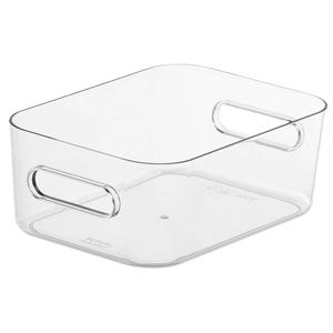 SmartStore Compact S Storage Container 8 Pack Clear <b>Plastic</b> Organizer <b>Box</b> for Paper Media Storage - Product Image 1