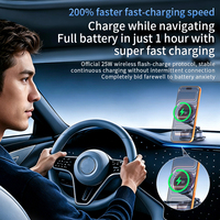Nouveau support de charge magnétique sans fil pour voiture QI2.2 25W personnalisable avec logo, en alliage de zinc, pour tableau de bord
