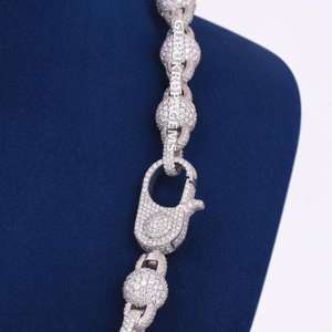 Grown <b>Diamond</b> 925 Sterling <b>Silver</b> Luxury Chain <b>Necklace</b> Elegant Fine Jewelry for Women Daily Wear Wedding Gift - Product Image 3