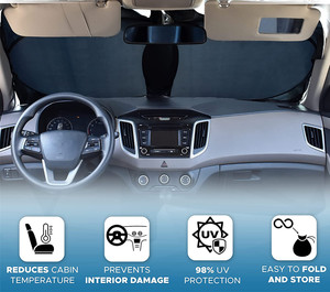 Xiangta 170T 190T 210T Protección contra rayos UV Parasoles de ventana de coche Parasoles de coche completos en verano para Ford Escape - Product Image 4