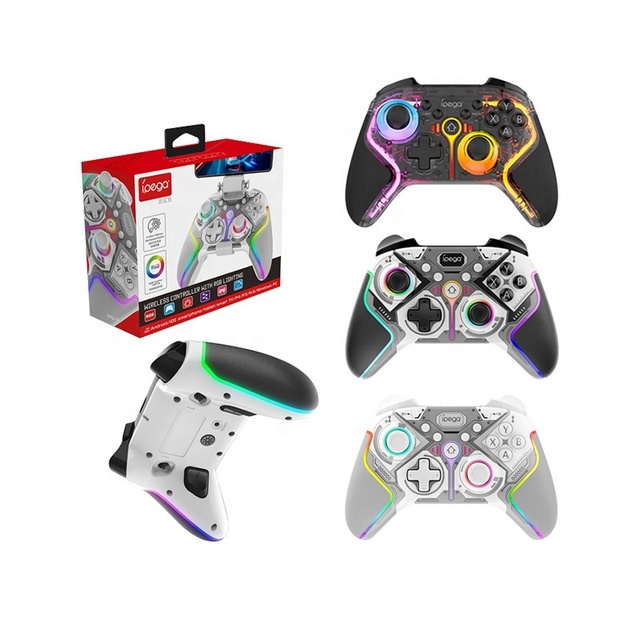 PG-9666 RGB Wireless Controller Ergonomic Design Joysticks for Android/IOS/Tablet/PC/Switch/PS3/PS4 Gamepad Control