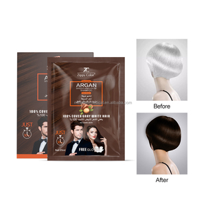Private Label marrone tinture per capelli Shampoo bustina OEM & ODM estratti di <span class=keywords><strong>erbe</strong></span> naturali colorante colore dei capelli prodotto - Product Image 3