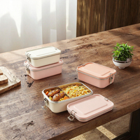 Boîte à lunch portable de 850 ml en acier inoxydable 304 sans BPA, réchauffable, avec couvercle en acier inoxydable pour une conservation optimale des aliments