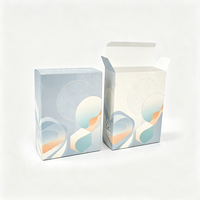 Boîte en carton pliable mate pastel personnalisée, recyclable, en papier, pour emballage de petits produits cosmétiques, avec logo