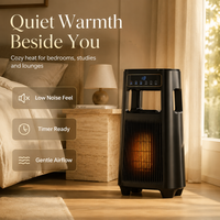 Chauffage d'appoint électrique à chauffage rapide et économe en énergie avec humidification et oscillation à 360 degrés, contrôlé par assistant vocal