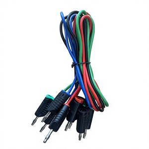 Cable de prueba apilable de 4 mm con conector tipo banana macho a macho, codificado por colores, para multímetro eléctrico - Product Image 1
