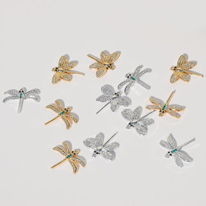 Breloques libellule et papillon en cristal et strass, micro-incrustation, pendentif insecte, kit d'accessoires de bijoux unisexe pour usage quotidien - Product Image 1