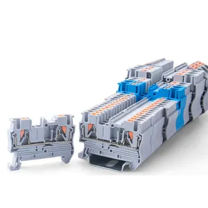 PT2.5 Push-In Din Rail Spring Terminal Block Universal Push In Wire Connector Quick Wiring Combined Terminal