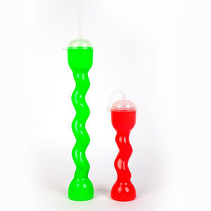 Copas de recuerdo <span class=keywords><strong>para</strong></span> beber de plástico en espiral, gafas de patio de diseño trenzado <span class=keywords><strong>para</strong></span> aguanieve <span class=keywords><strong>para</strong></span> fiestas en el patio al aire libre - Product Image 2