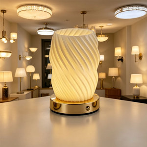 3D Printed Bedroom Bedside <b>Charging</b> Cream Wind Touch Dimming Table <b>Lamp</b> - Product Image 4