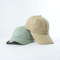 Gorra de Béisbol Personalizada de Algodón Lavado Amarillo, Estilo Minimalista, Bordado con Efecto Realista, Gorra de 6 Paneles con Estructura Suave para Hombre y Mujer