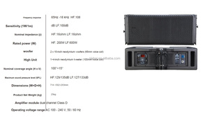 Plástico Ativo Dual 10 Polegada Alto-falante RMS 600W RMS Em Dois Sentidos Alto-falante com DSP Amplificador para Matriz de Linha KTV Estágio HDL 30-A - Product Image 6