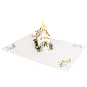 <span class=keywords><strong>Carte</strong></span> d'invitation de mariage dorée personnalisée Winpsehng, design magnifique, <span class=keywords><strong>carte</strong></span> de vœux 3D pop-up - Product Image 4