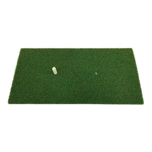 Green Artificial Golf Turf Mini Golf Putting Mat Backed With PVC