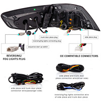 Nueva Luz Trasera LED de Alta Calidad para Mitsubishi Lancer EX 2008-2018, Estilo EVO, RGB, Impermeable, Enchufar y Usar, Luz de Freno, Reversa y Trasera