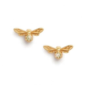 S925 argento carino <span class=keywords><strong>oro</strong></span> hawaiano CZ piccolo simpatico ape <span class=keywords><strong>orecchini</strong></span> a bottone <span class=keywords><strong>per</strong></span> le ragazze delle donne - Product Image 3