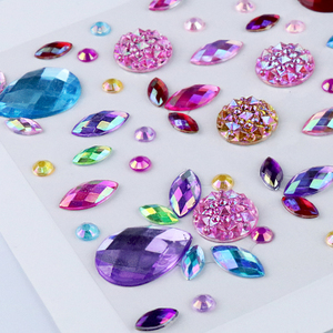GP High Quality Mermaid Face <strong>Rhinestones</strong> Temporary Crystal Stickers waterproof face gem sticker Decoration for Parties - Product Image 4