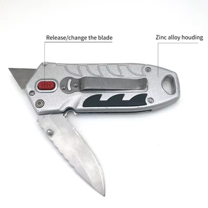 Dao đa năng gấp gọn, lưỡi thép carbon cao cấp, cán hợp kim kẽm, dao cắt thảm hai lưỡi - Product Image 4