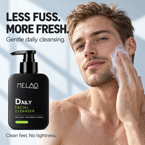 Limpiador Facial de Carbón de Bambú para Hombre, Control de Grasa, Glicerina Hidratante, Espuma Limpiadora Facial de Limpieza Profunda - Product Image 1