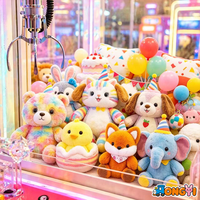 Prix d'usine - Peluches assorties de 8 pouces, animaux en peluche doux pour machines à griffes d'arcade et fournitures d'arcade