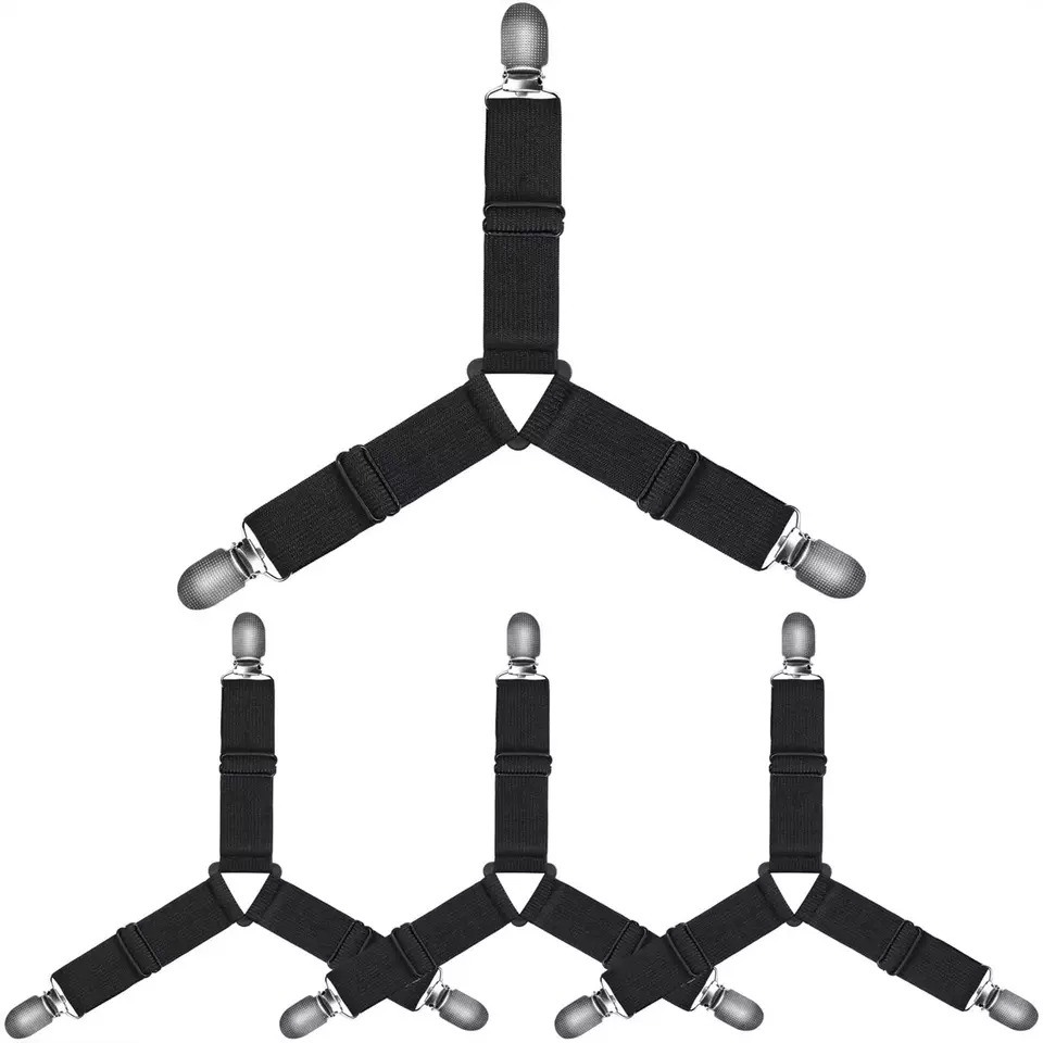 4 шт. треугольники для простыни на кровать матрас зажимы держателя застежка захваты на подтяжках