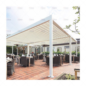 Gazebo rétractable en aluminium de haute qualité 5x3 6x3 4x5 6x4 7x4 Pérgola Bioclimatique <span class=keywords><strong>Pergola</strong></span> étanche pour arrière-cour de jardin - Product Image 5