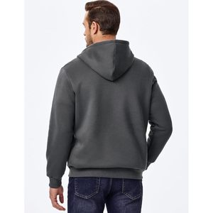 FOXA <b>Mens</b> Hoodie <b>Pullover</b> Quarter Button Fleece Sweatshirt With Pocket Winter Casual Wear - Product Image 6