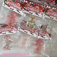 Tong Xun SDXX Ours de Noël anti-stress à presser, en maltose à rebond lent, boîte de bonbons scintillants