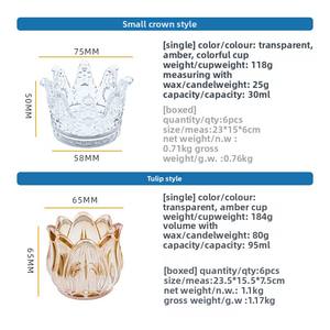 <span class=keywords><strong>Prix</strong></span> de gros Bougeoir décoratif transparent avec couvercle Bocal à bonbons en verre pour bougies avec couvercle Bougeoirs en verre Lanternes et bocaux - Product Image 5