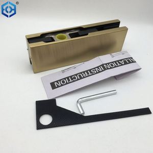 Raccord de brassage pour porte en verre en laiton satiné ECH - Product Image 6