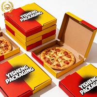 Boîte d'emballage pour pizza en carton ondulé de qualité alimentaire, fabriquée à partir de matériaux recyclés, avec gaufrage et finition mate pour les services de restauration