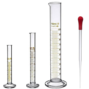 Verrerie de laboratoire Cylindres gradués <span class=keywords><strong>en</strong></span> <span class=keywords><strong>verre</strong></span> borosilicate 100 <span class=keywords><strong>ml</strong></span> 250 <span class=keywords><strong>ml</strong></span> 500 <span class=keywords><strong>ml</strong></span> 1000 <span class=keywords><strong>ml</strong></span> Cylindre <span class=keywords><strong>gradué</strong></span> - Product Image 1