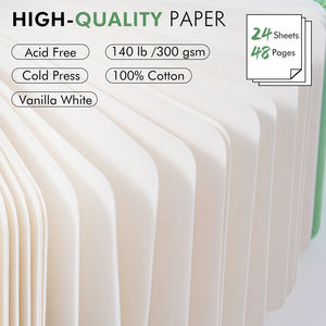 <span class=keywords><strong>Bloc</strong></span> <span class=keywords><strong>de</strong></span> <span class=keywords><strong>papier</strong></span> <span class=keywords><strong>aquarelle</strong></span> en coton 100% <span class=keywords><strong>de</strong></span> haute qualité Fontainebleau, vert, 24 feuilles, pressé à froid, 300g, 4*6 pouces, pour artistes - Product Image 4