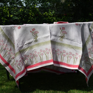 ผ้าปูโต๊ะพิมพ์ลายดอกไม้ทำจากผ้าลินินขนาด60x90นิ้ว - Product Image 1