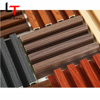 Revêtement Mural Co-Extrudé WPC de Haute Qualité, Panneau Flûté en Bois Composite Plastique Extérieur à Lattes pour Aménagement Extérieur et Intérieur