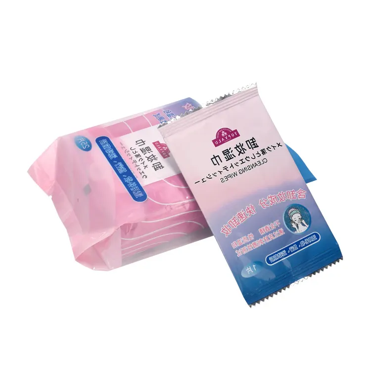 Lavender Beauty Facial Cleanser Tissue Make Up Clean Small Pack Bamboo Makeup Remover Wet Wipe