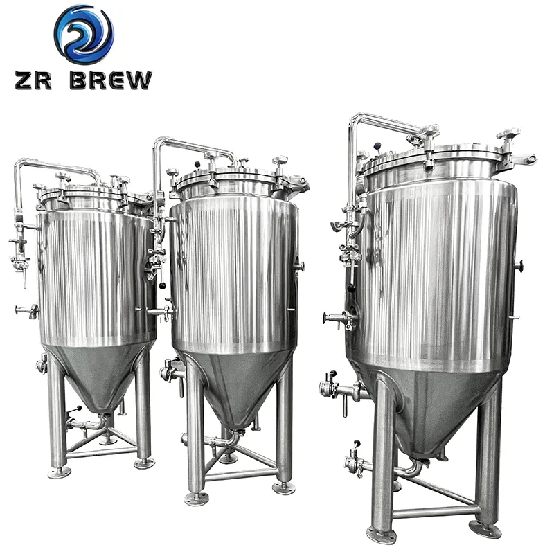 Tanque de fermentação concial de aço inoxidável, 40l, 60l, 100 lpressurizado, 304 para equipamentos de fermentação de cerveja
