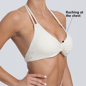 Sujetador deportivo de gimnasio para mujer, <span class=keywords><strong>tirantes</strong></span> de hombro finos, torcidos, de una pieza, acolchados, sin espalda, para Fitness, Yoga - Product Image 2