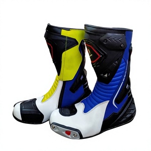 Botas de Motocicleta de Media Pantorrilla de Alta Calidad en PU/Plástico, con Cierre de Cremallera, Impermeables, Transpirables, para Hombre y Mujer, para Todas las Temporadas - Product Image 2