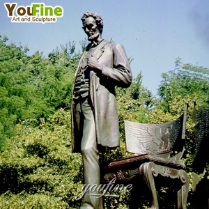 Statue commémorative personnalisée en bronze d'Abraham Lincoln, homme libéré agenouillé avec des menottes brisées, sculpture de monument pour place extérieure - Product Image 4