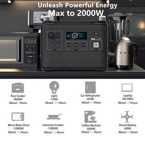 2400W Portable Power Station <b>Solar</b> <b>Generator</b> MPPT Controller for Camping RV Car Emergency Use-Cigar Lighter Drone/Electronics - Product Image 2