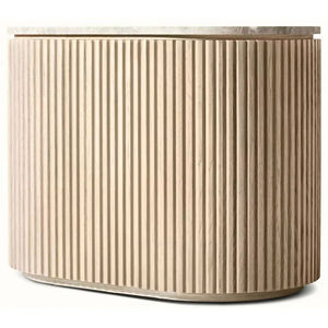 โต๊ะห้องนอนเฟอร์นิเจอร์ไม้เนื้อแข็งสไตล์วินเทจทันสมัยลิ้นชัก<span class=keywords><strong>3</strong></span>ลิ้นชักไม้โอ๊คธรรมชาติ nightstands สมาร์ทอพาร์ทเม้น - Product Image 4