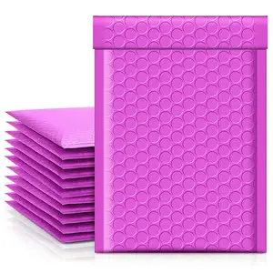 Bolsa de correo de 4 ''x 7'' púrpura, nuevo catálogo, servicio exprés, envío de sobres