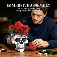 Kaiyu K96282 2026 Nuevo Modelo de Ensamblaje de Flor Roja MOC, Juguetes de Adorno para Entusiastas, Regalos Decorativos, 1065 Piezas, Juego de Bloques de Construcción
