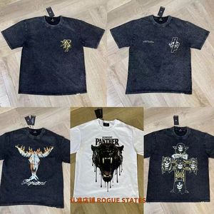 T-shirt imprimé tendance style sombre pour hommes et femmes, collection été 26, polyvalent, de niche, coupe ample - Product Image 2