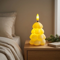 Lampe de chevet LED MSBN en forme de sapin de Noël, veilleuse décorative en plastique souple, bougie décorative pour chambre à coucher, cadeau de fête