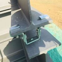 Abrazadera de Viga Tipo U de Acero al Carbono Galvanizado Q235, Abrazadera Fija para Viga H, Soporte Universal para Viga I, Estructura de Acero con Rosca de 1/8