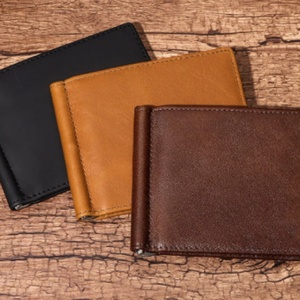 Genuine Leather Slim RFID Bifold Card Holder Secure Visa Credit Card Wallet Anti-Theft Business Card Purse Clamp Money - Product Image 3